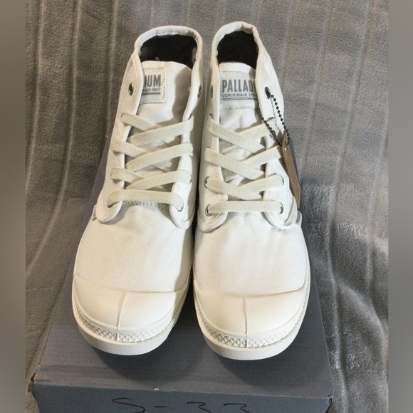 Palladium Women’s Pampa Hi Star White Cavas Boot Size 9.5 - Picture 2 of 14